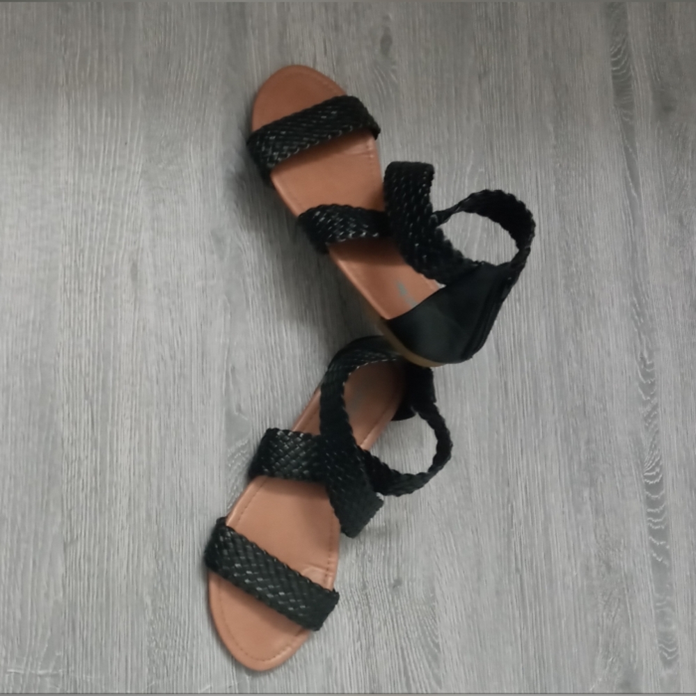 Just Be Black Braided Women's Sandals Size 7
